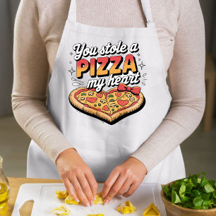 You Stole a Pizza My Heart - Retro Style Design Apron