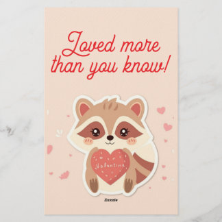 You Stole My Heart Raccoon Valentine Card