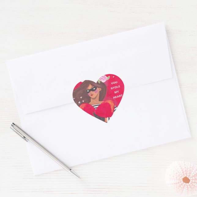 You Stole My Heart Valentine's Day Sticker (Envelope)