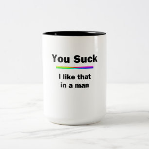 You Suck Two-Tone Coffee Mug