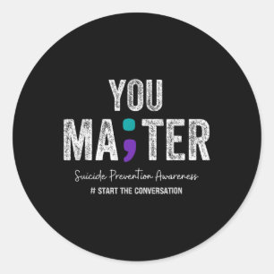 You Suicide Prevention 2024 Classic Round Sticker