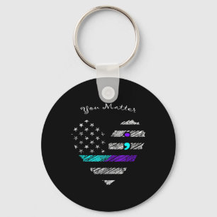 You Suicide Prevention Awareness Suicide Walk Tank Keychain