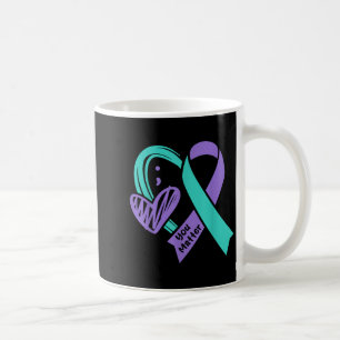 You Suicide Prevention Awareness Teal Purple Heart Coffee Mug