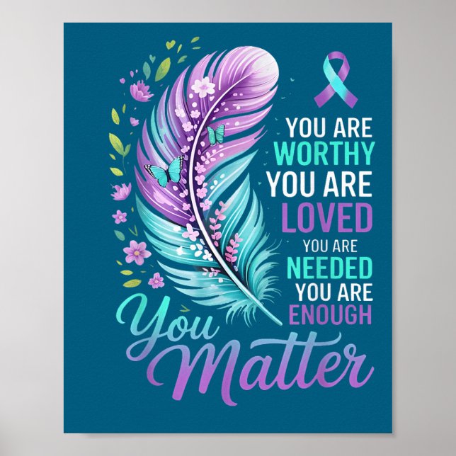 You Suicide Prevention Mental Health Awareness  Poster (Front)