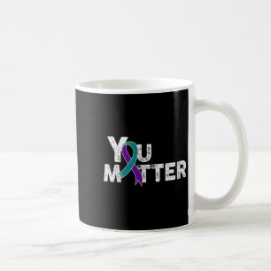 You Suicide Prevention Month Teal Purple Ribbon Gi Coffee Mug
