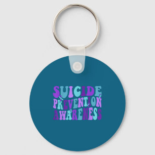 You Suicide Prevention Teal Purple Awareness Ribbo Keychain