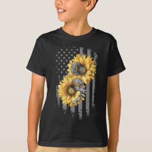 You Sunflower American Flag Suicide Prevention T-Shirt