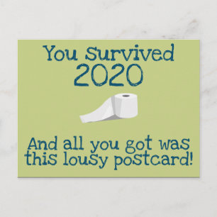 You Survived 2020 Funny New Year Postcard