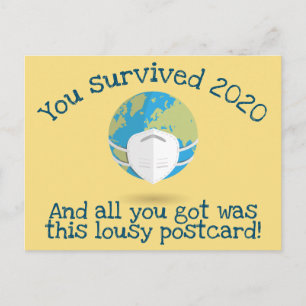 You Survived 2020 Funny New Year Postcard