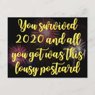 You Survived 2020 Funny New Year Postcard