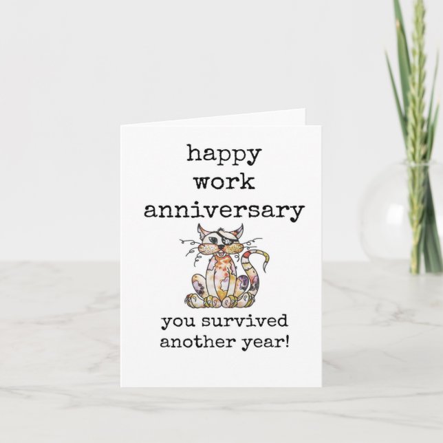 You Survived Another Year! Grumpy Cat, Anniversary Card (Front)