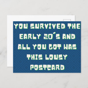 You Survived The Early 20's New Year Postcard