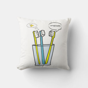 You talk I think, banananana Throw Pillow