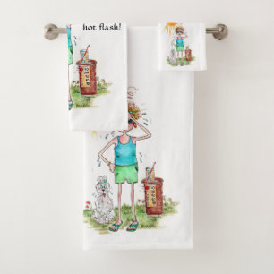 "You think this is hot", "hot flash" memory   Bath Towel Set