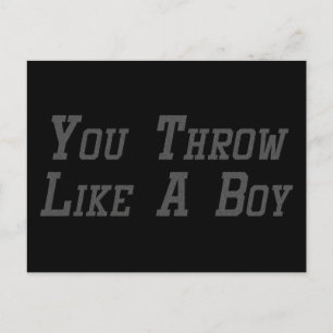 You Throw Like a Boy Postcard