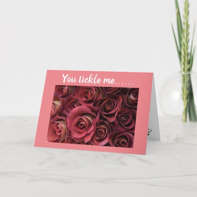 YOU **TICKLE ME PINK** HAPPY BIRTHDAY CARD (Front)