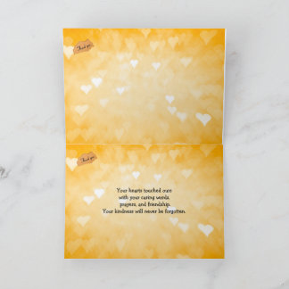 You Touched Our Heart, Folded Thank You Card