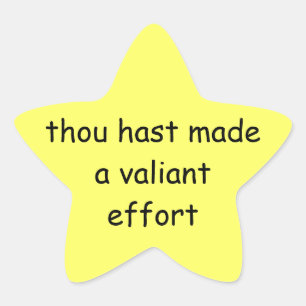 "You tried" star Sticker
