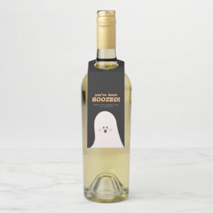 You’ve Been Boozed Halloween Cute Ghost  Bottle Ta Tag