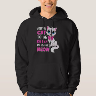 You´ve Cat To Be Kitten Me Right Meow Feline Cat L Hoodie