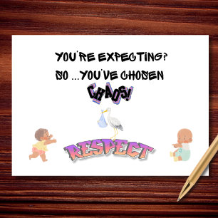 You’ve Chosen Chaos Baby Shower Card