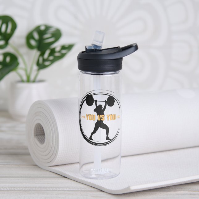You vs You Fitness Motivation Water Bottle (Yoga)