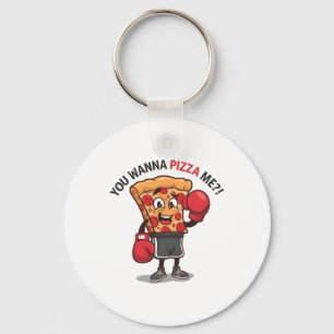 You Wanna Pizza Of Me Funny Gym Workout Boxing Piz Keychain
