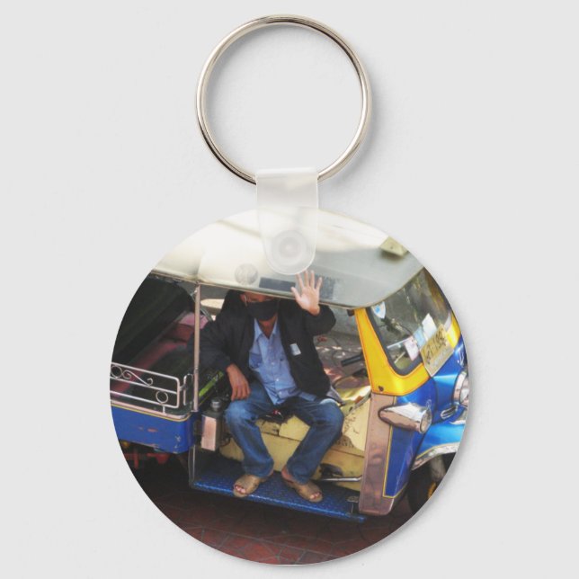 You want TAXI TUK-TUK? ... Bangkok, Thailand Keychain (Front)