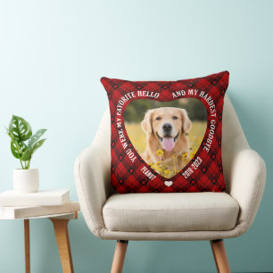 You Were My Favorite Hello Pet Memorial Photo Xmas Throw Pillow