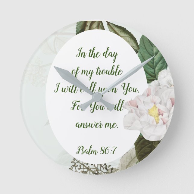 You will Answer Inspirational Quote Round Clock (Front)