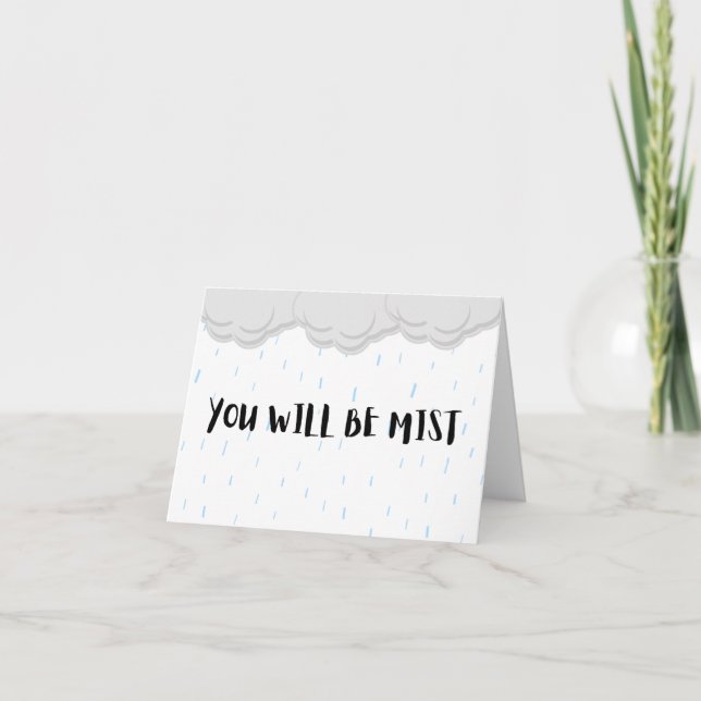 You Will Be Mist - Pun Farewell Card (Front)