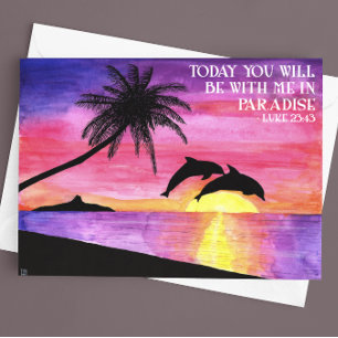 You Will Be With Me In Paradise Sympathy Card