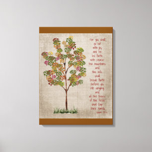 You will go out with Joy  Isaiah 55 verse  Canvas Print