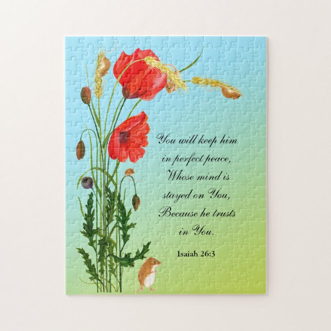 You will keep him in perfect peace Bible Verse Jigsaw Puzzle (Vertical)