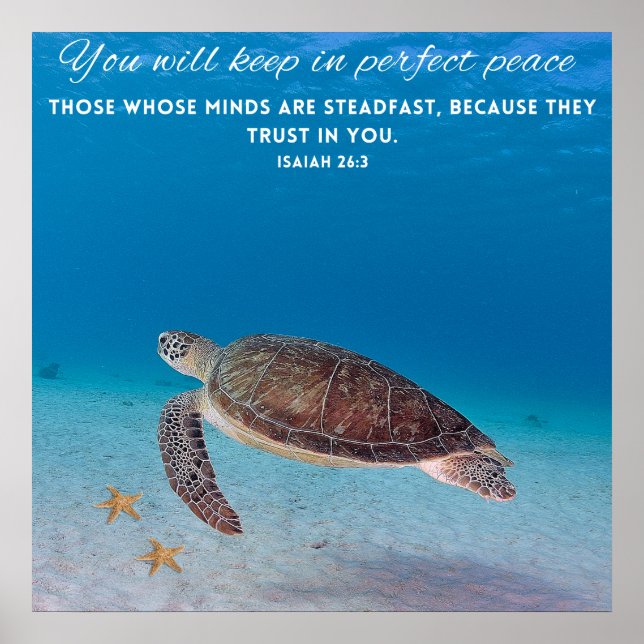 You Will Keep Him Motivational Bible Verse Poster (Front)
