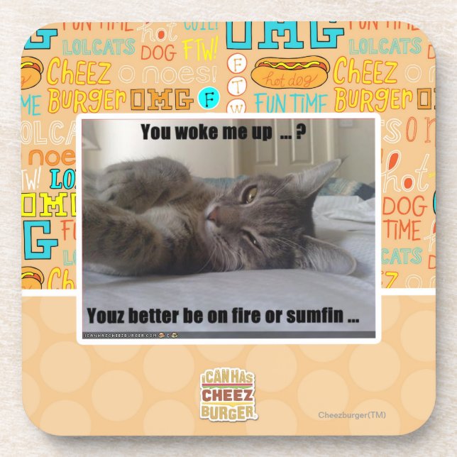 You woke me up coaster (Front)