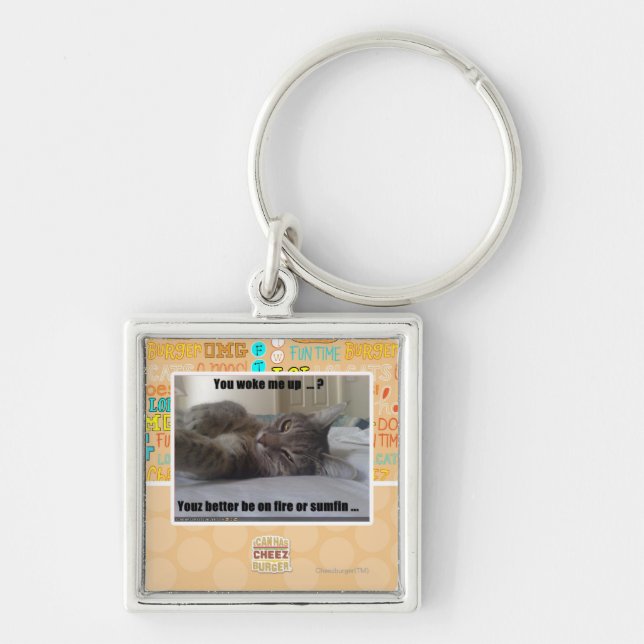 You woke me up keychain (Front)