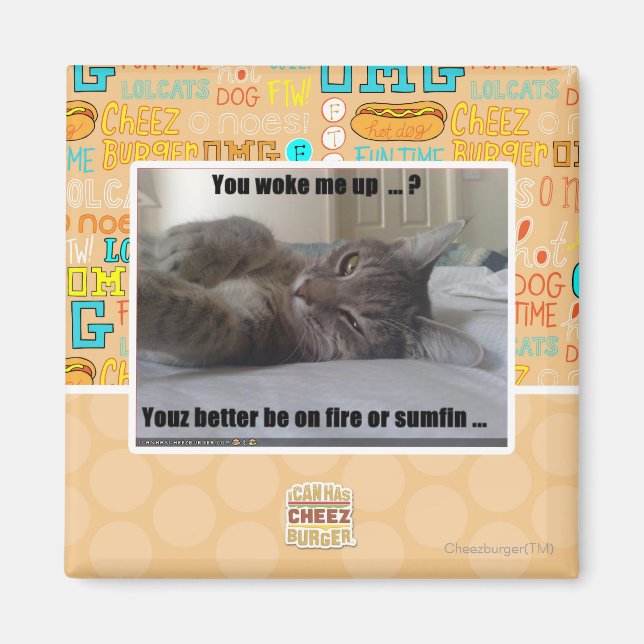 You woke me up magnet (Front)