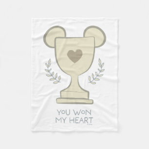 You Won My Heart Mickey Mouse Trophy Graphic Fleece Blanket