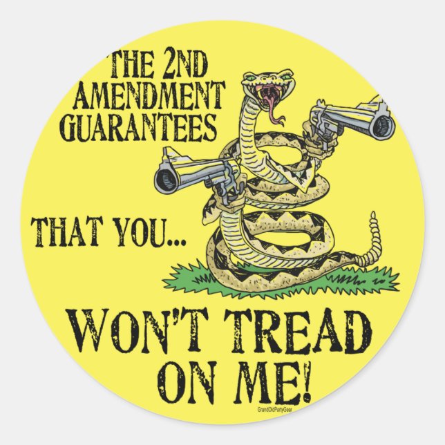 You Won't Tread on Me Classic Round Sticker (Front)