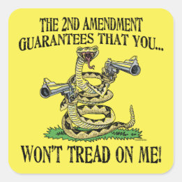 You Won't Tread on Me Square Sticker