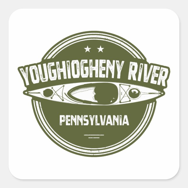 Youghiogheny River, Pennsylvania Square Sticker (Front)