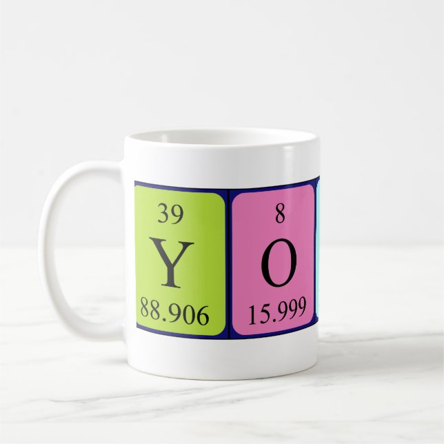Youko periodic table name mug (Left)