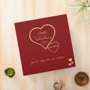 You'll Always Be My Valentine Double Hearts Binder