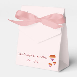 You'll Always Be My Valentine Lesbian Hearts Flag Favor Box