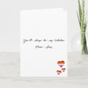 You'll Always Be My Valentine Lesbian Hearts Flag Holiday Card