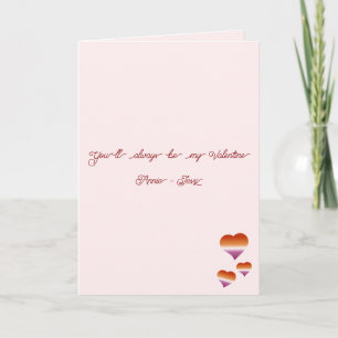 You'll Always Be My Valentine Lesbian Hearts Flag Holiday Card