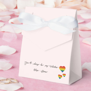 You'll Always Be My Valentine LGBT Hearts Flag Favor Box
