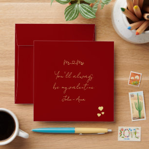 You'll Always Be My Valentine Mr and Mrs Envelope