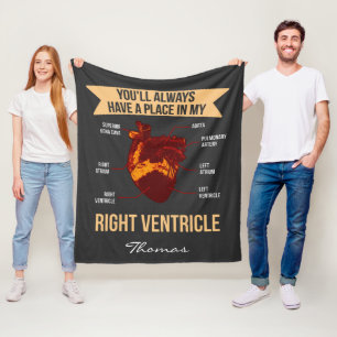 You'll Always Have A Place In My Heart Personalize Fleece Blanket